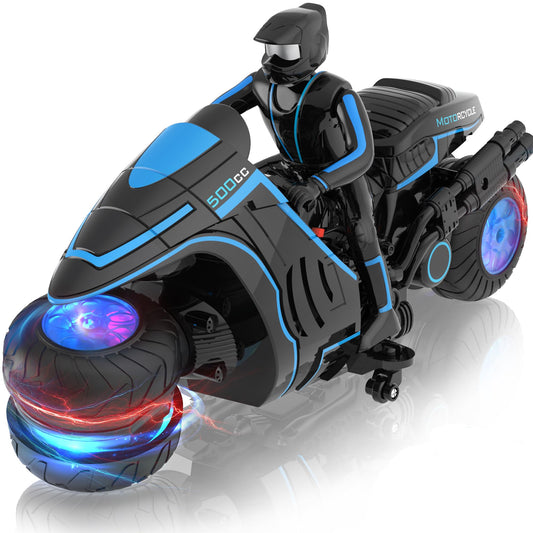 iappadore remote control motorcycle with glowing wheels for nighttime play