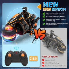 iappadore remote-control motorcycle sideways-glide for precise left-right drifting.