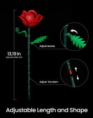 iATOM Red Poppy Bouquet remains color-true and never wilts for long-term display.