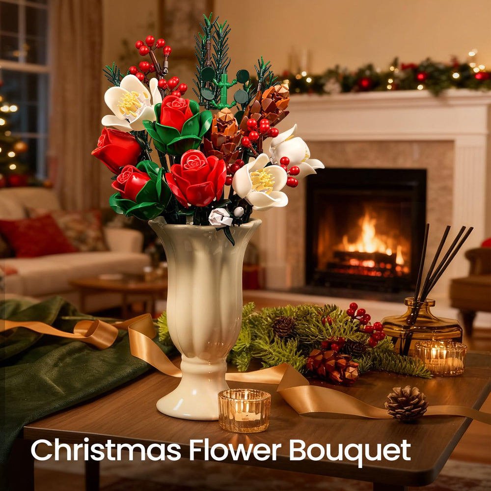 iATOM Christmas bouquet set guides easy assembly for a stylish desk accent