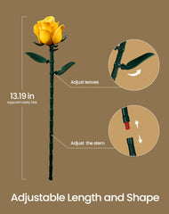 iATOM Yellow Rose Bouquet integrated-die-cast core for easy assembly and lasting look.