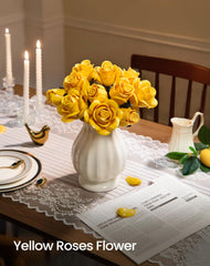 iATOM Yellow Rose Bouquet ideal as a cheerful centerpiece for home and office.