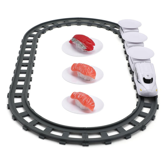 ibasenice Sushi Train Toy Carousel demonstrates lively motion for imaginative play.