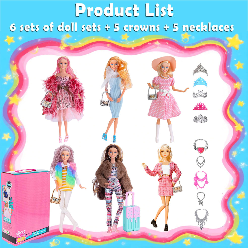 iBayda 11.5-inch posable dolls with flexible joints for dynamic poses.