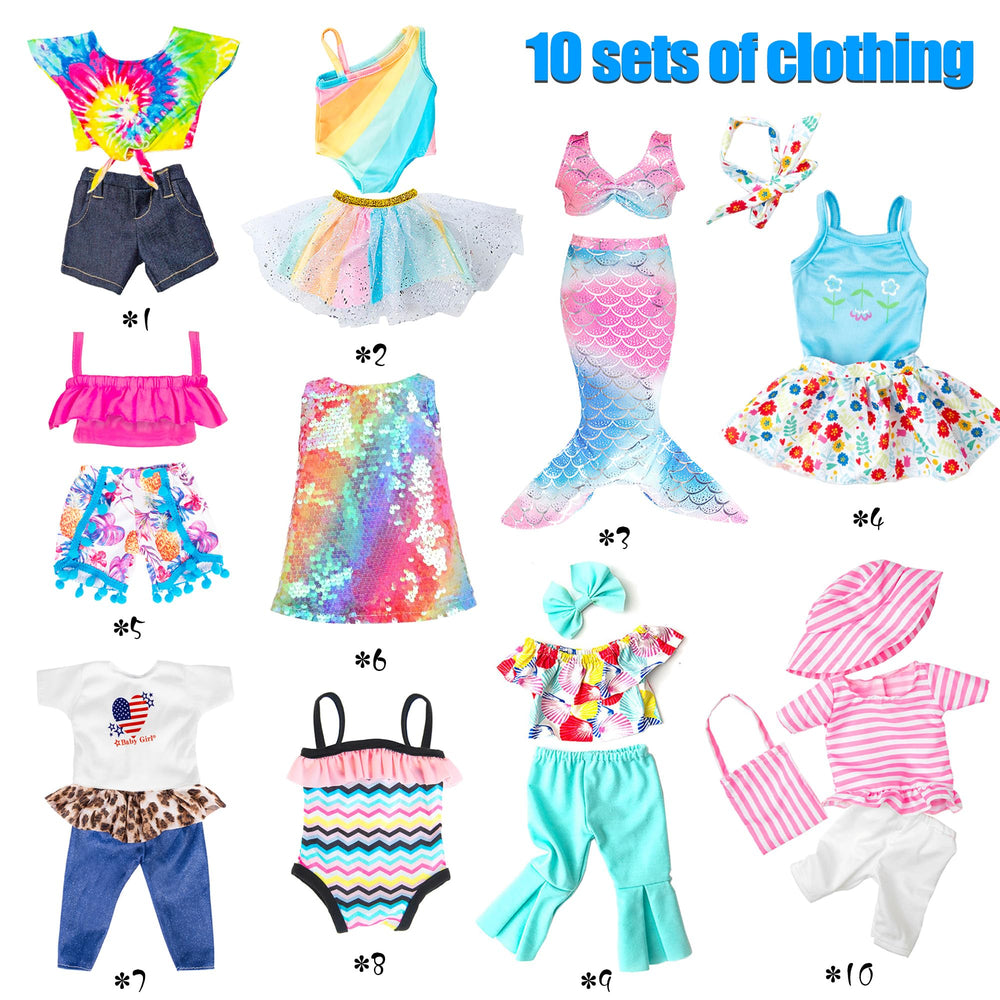 iBayda 18-inch doll bikini set for sunny dress-up and creative storytelling