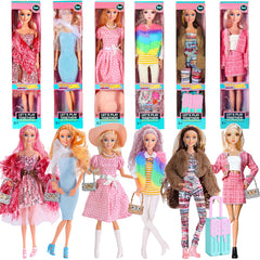 iBayda six-pack fashion dolls in box packaging, ideal for gifting and imaginative play.