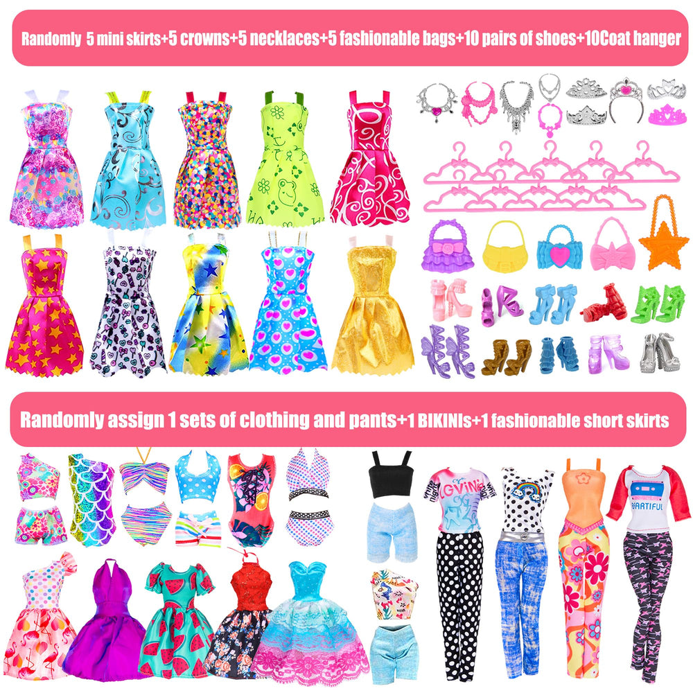 iBayda 11.5-inch closet set promotes organization and creative styling during playtime.