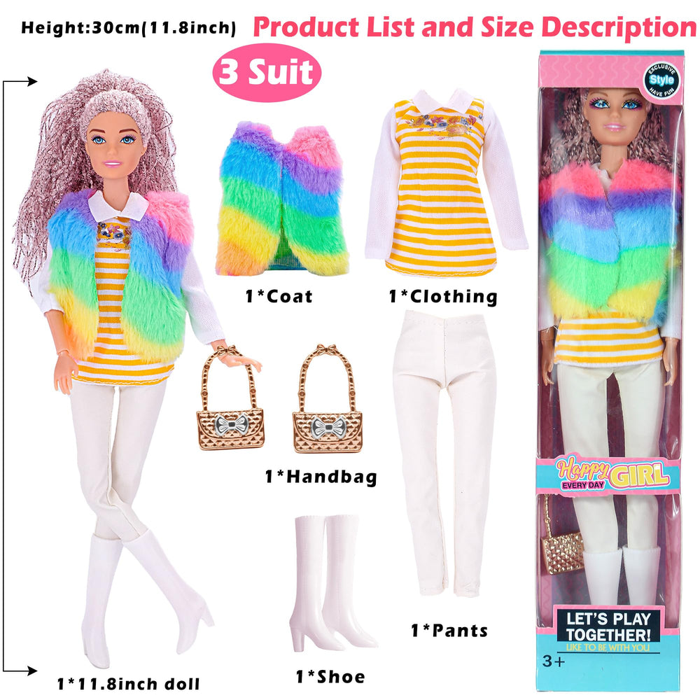 iBayda six-pack dolls organized neatly for storage and display.