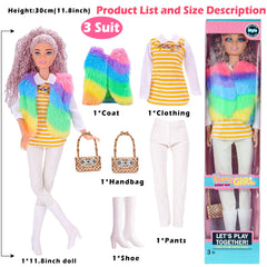 iBayda six-pack dolls organized neatly for storage and display.