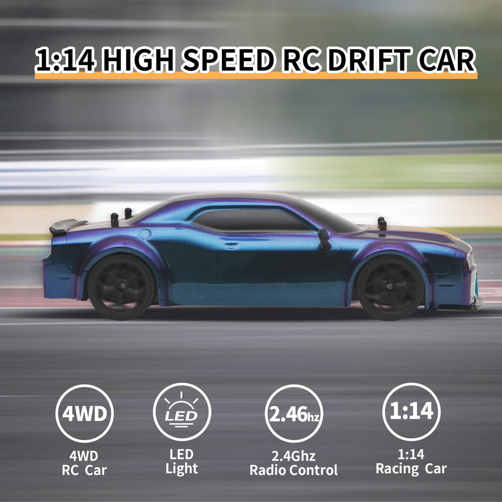 iBliver RC Drift Car crash-resistant nylon body endures bumps during indoor and outdoor use