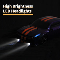 iBliver RC Drift Car headlights-on shot for night-time control and visibility during play