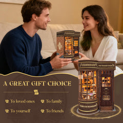 IBOHEYE DIY Book Nook Kit assembly manual guide, supports confident building.