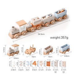 ibwaae wooden train set kid playing, inspires imaginative and constructive play