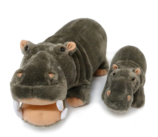 Ice King Bear hippo mom plush, 14-inch, ideal for bedtime cuddles.