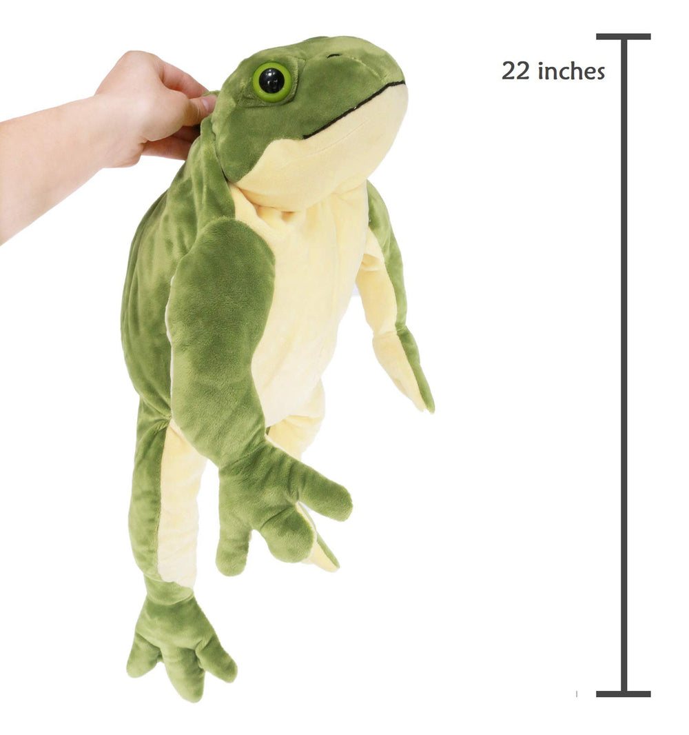 Ice King Bear soft frog plush close-up highlights plush fur texture for cuddling.