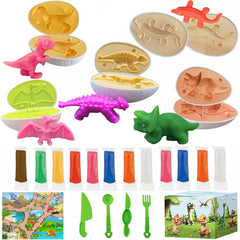 Iceacrin dinosaur eggs set; colorful molds enhance imaginative play and fine motor skills.