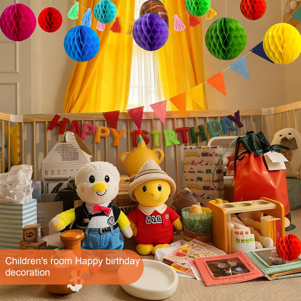 ICEXYK colorful tassels on banner enhancing party visuals