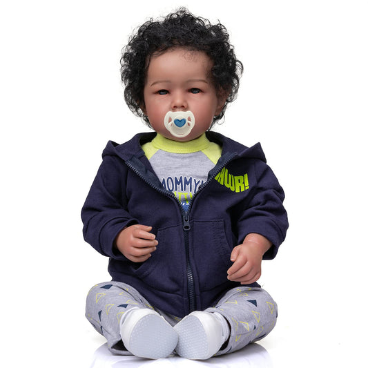 iCradle Reborn Boy Doll face detail for authentic play and display.