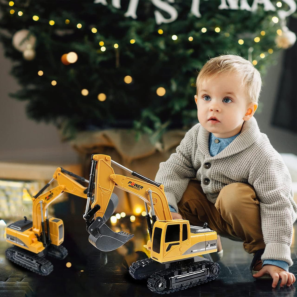 ID Gerilla RC Excavator Toy showing 360-degree rotation feature