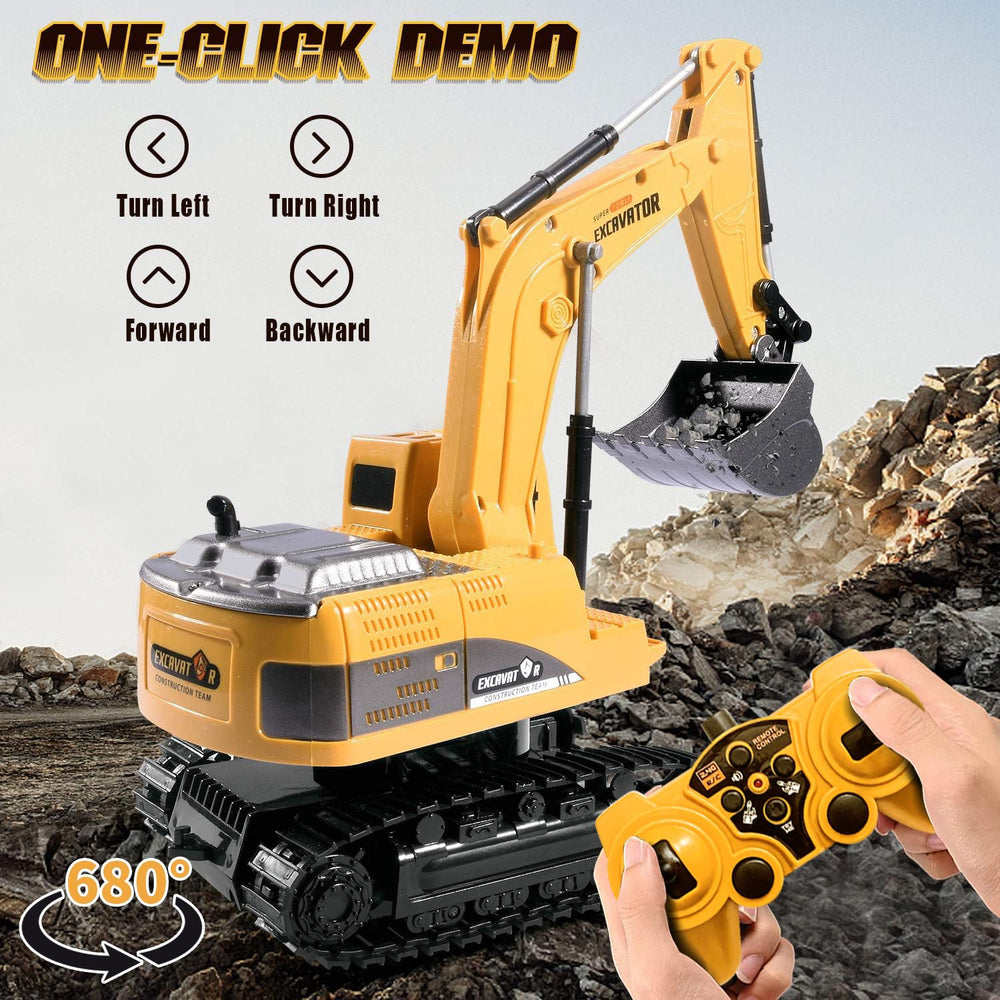 ID Gerilla RC Excavator Toy side view durable for beach or yard adventures