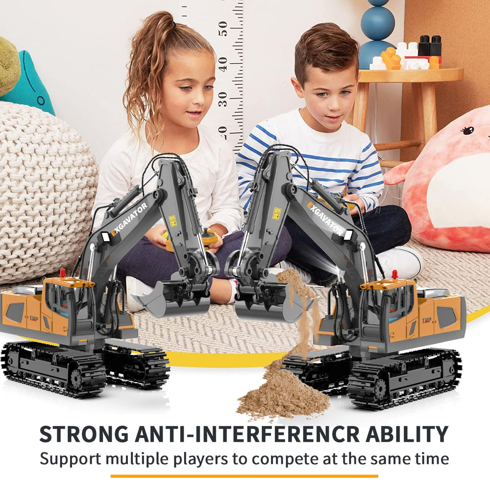 ID Gerilla RC excavator dual batteries enabling longer play sessions