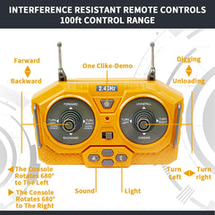 ID Gerilla RC excavator lights and sounds for immersive experience