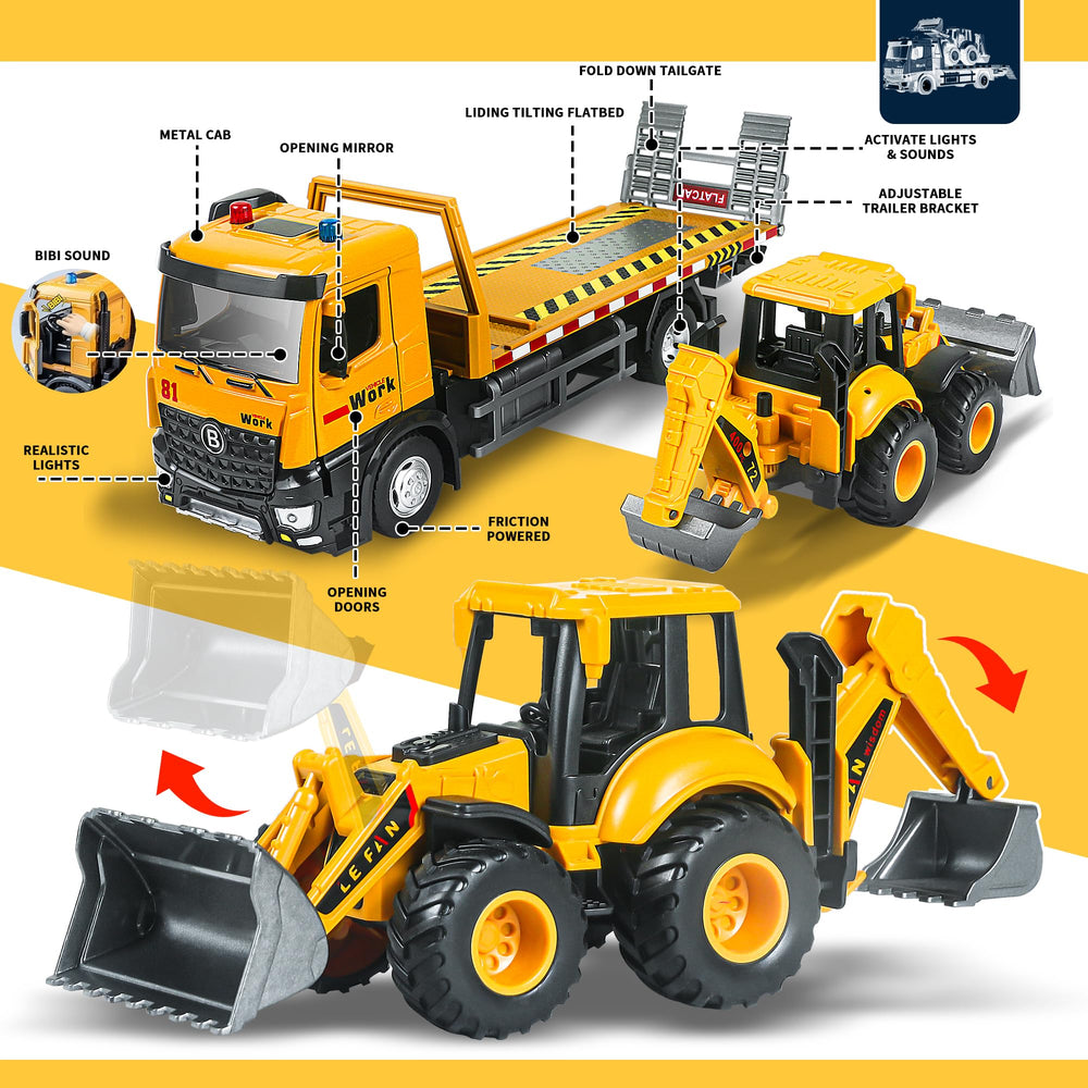 Friction powered lights and sounds on ID Gerilla tow truck