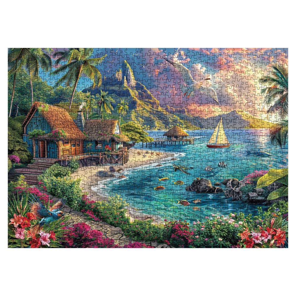 IdeaBazar Hawaii landscape puzzle reveals island scenery perfect for calming evenings.