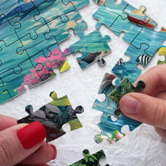 IdeaBazar Shells Sand Puzzle features warm textures ideal for family game night.
