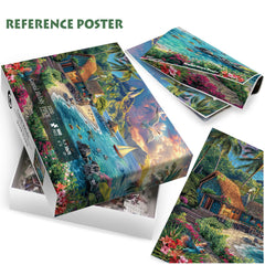 IdeaBazar Sunrise Beach Puzzle invites tranquil downtime with soft hues.