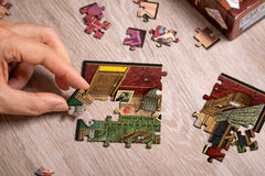 Identity Games room three puzzle pieces depict part of the mansion mystery.