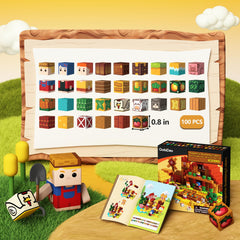 idoot magnetic blocks farm barn scene promotes collaborative group play and construction
