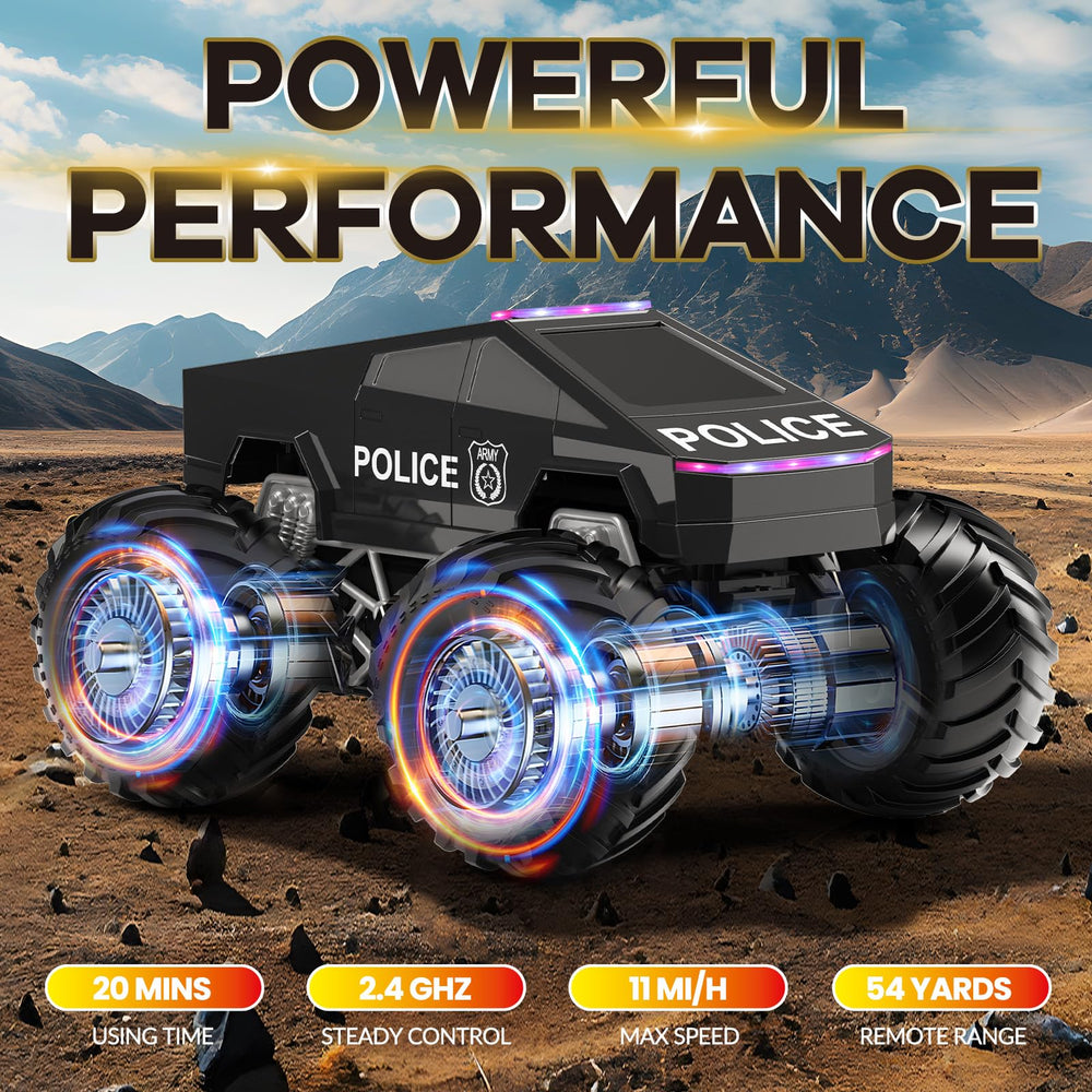 idrone Cyber RC Truck side view showing 4WD amphibious design
