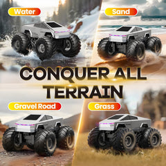 iDrone Cyber RC Truck waterproof body enables all-weather adventures.