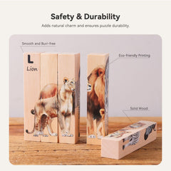 IEATFO 4-in-1 lion-side puzzle stimulates memory and spatial reasoning for toddlers