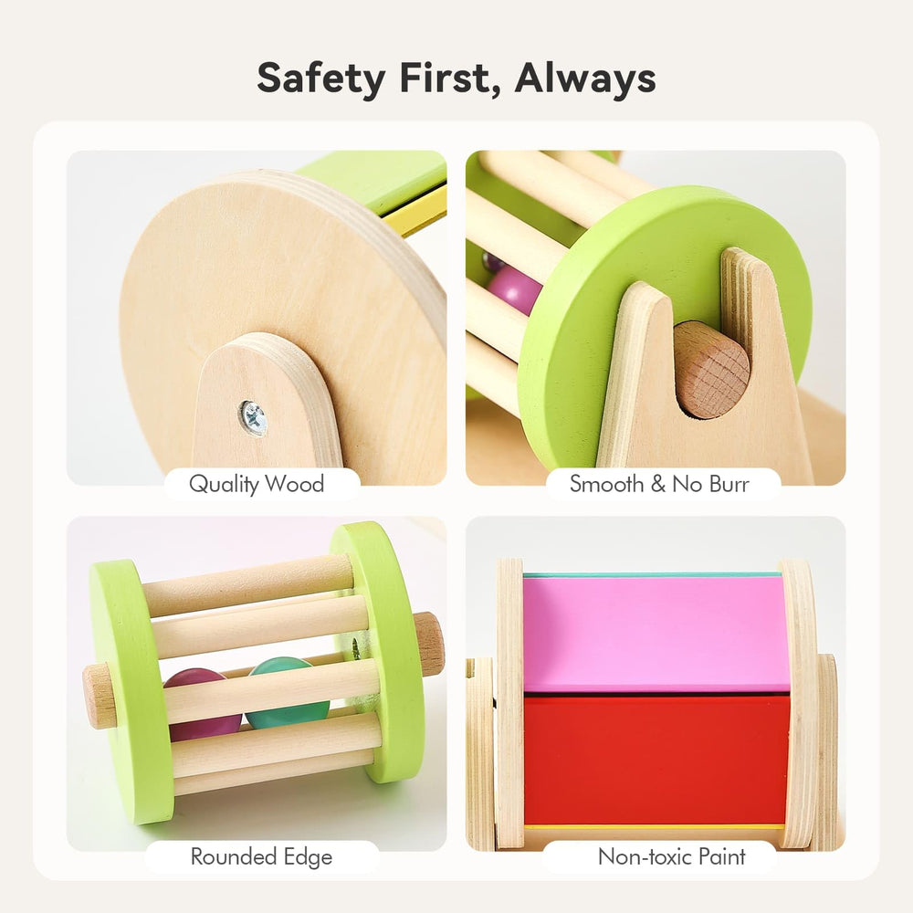 IEATFO solid wood construction with non-toxic finishes ensures safe, durable play.
