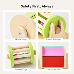 IEATFO solid wood construction with non-toxic finishes ensures safe, durable play.