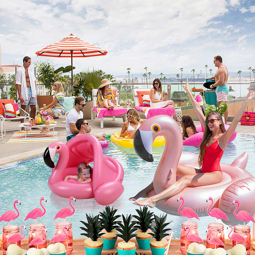 iefoah baby pool float flamingo face view highlighting comfort and joy