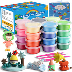 ifergoo modeling clay kit with 24 colors, vibrant palette for kids' crafts