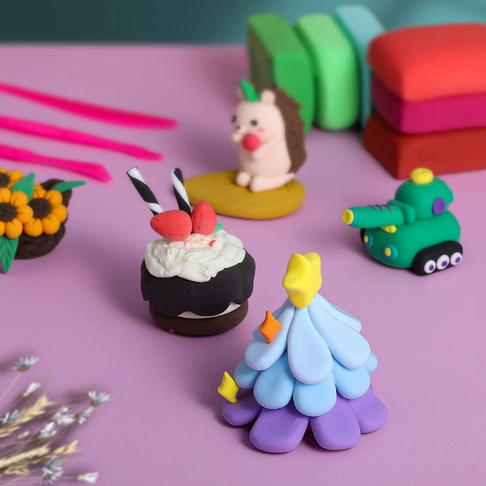 Soft, non-sticky clay texture close-up for easy molding