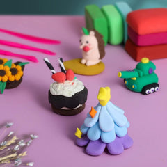 Soft, non-sticky clay texture close-up for easy molding