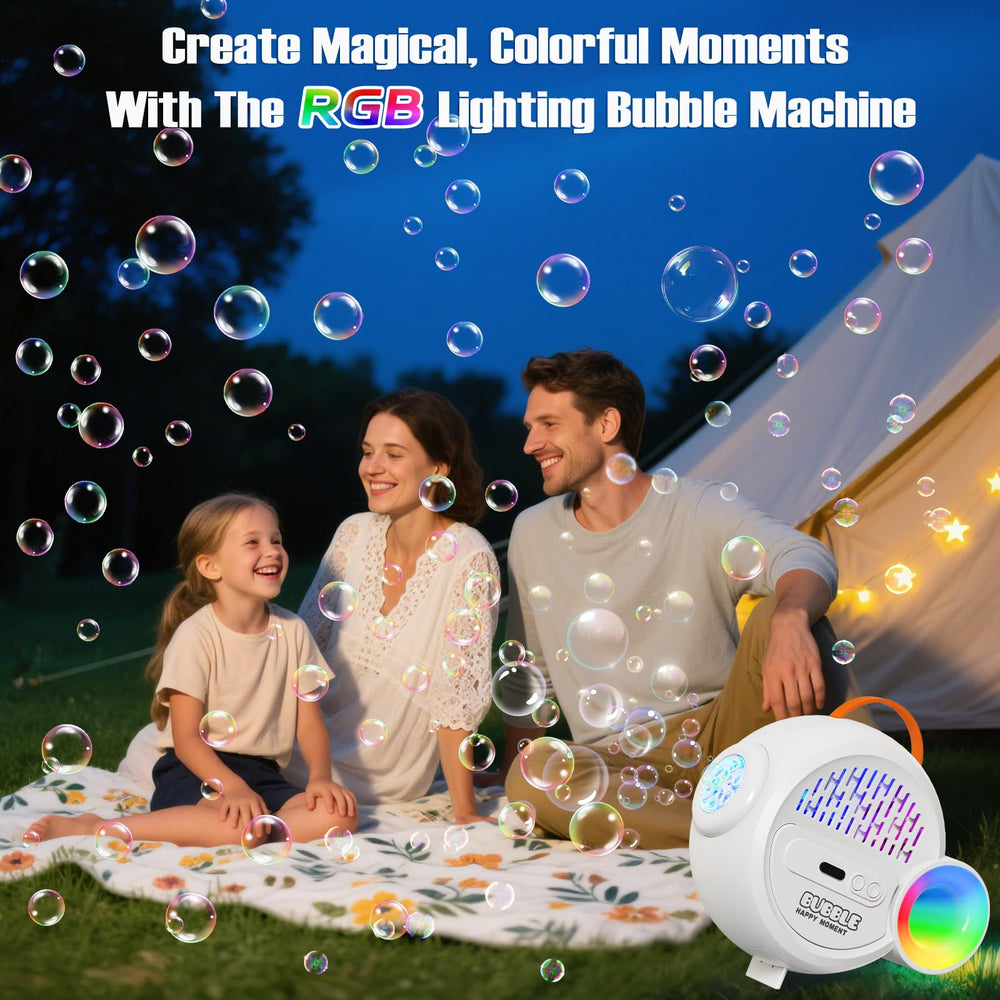 IFLOVE kid-friendly bubble machine with ergonomic handle and safe design