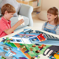 IFLOVE durable non-toxic puzzle pieces withstand frequent handling and easy cleaning after playtime.