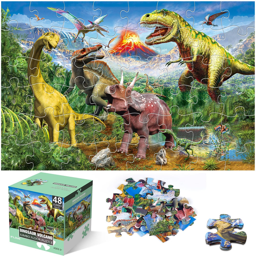 IFLOVE jumbo floor puzzle with 48 pieces for easy grip and engaging playtime.