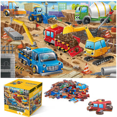 IFLOVE jumbo floor puzzle shows a busy construction site for imaginative play