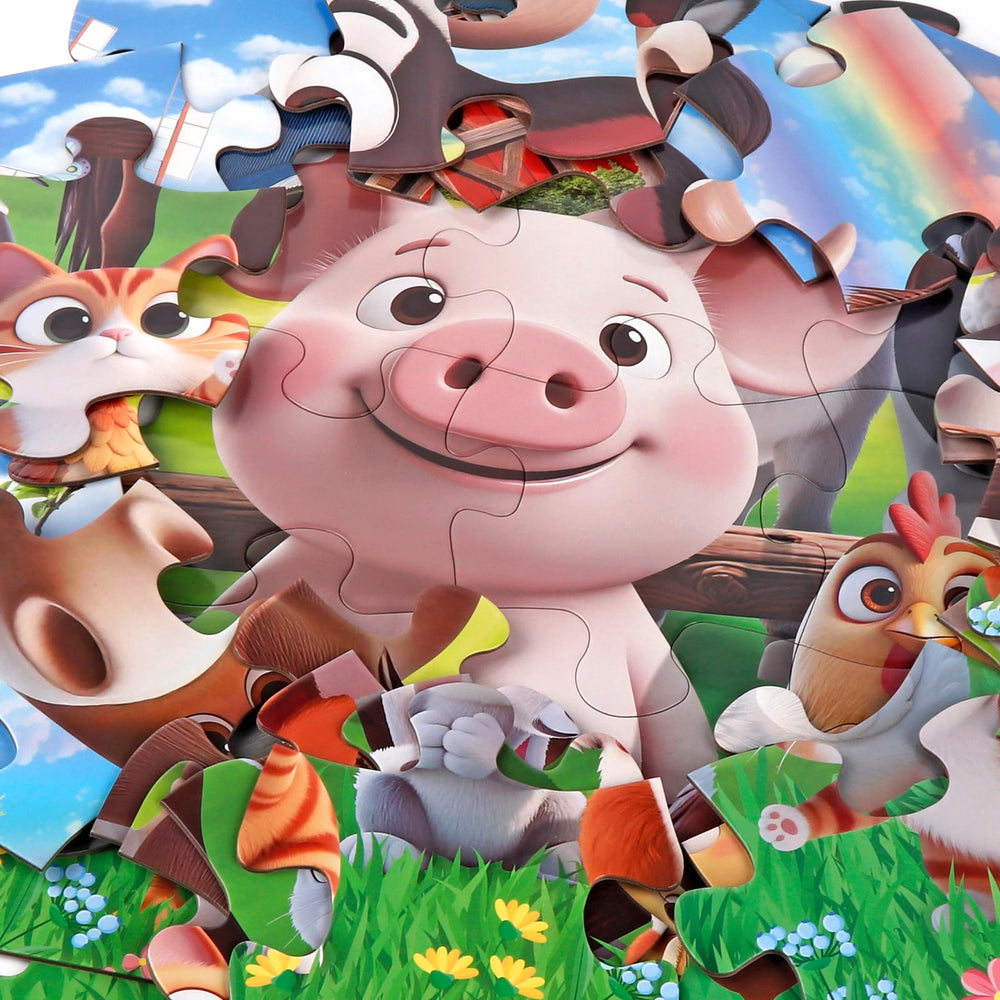 IFLOVE jumbo puzzle farm animals fosters fine motor skills and cooperative play at home.