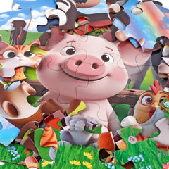 IFLOVE jumbo puzzle farm animals fosters fine motor skills and cooperative play at home.