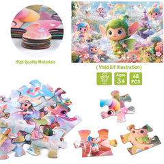 IFLOVE Jumbo Floor Puzzle rainbow-clouds enhances color recognition during assembly