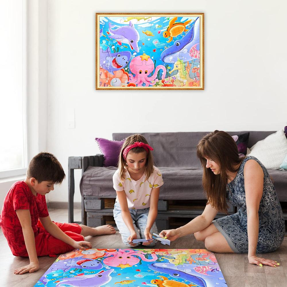 IFLOVE jumbo-floor-puzzle-underwater-scene-easy-clean designed for quick wipe-down after play