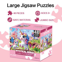 IFLOVE unicorn puzzle scene enhances imagination and color recognition.